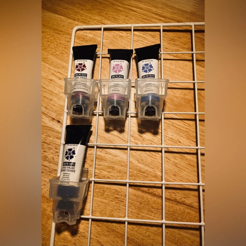 DAISO - Paint tube storage for 24, grid & hardware NEW
